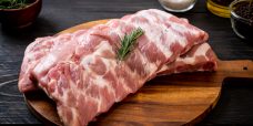 Fresh raw pork ribs